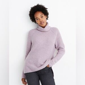 Madewell Mercer Turtleneck Sweater Coziest Yarn Heather Wisteria Size Large